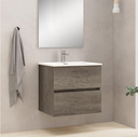 MEUBLE SALLE DE BAIN + VASQUE + MIROIR - BORDEUS-SUS-80CM - JOPLIN