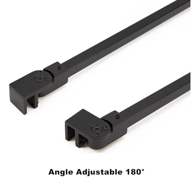 BARRE DE DOUCHE D'ANGLE NOIR HOME