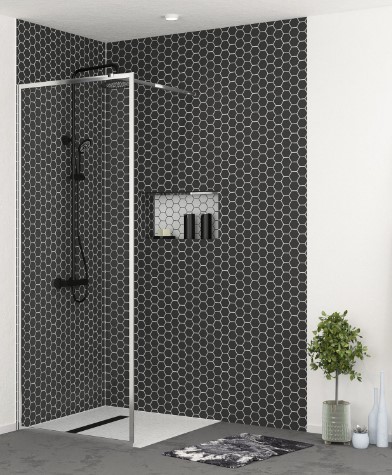PAROI DE DOUCHE chromé KWELI-80