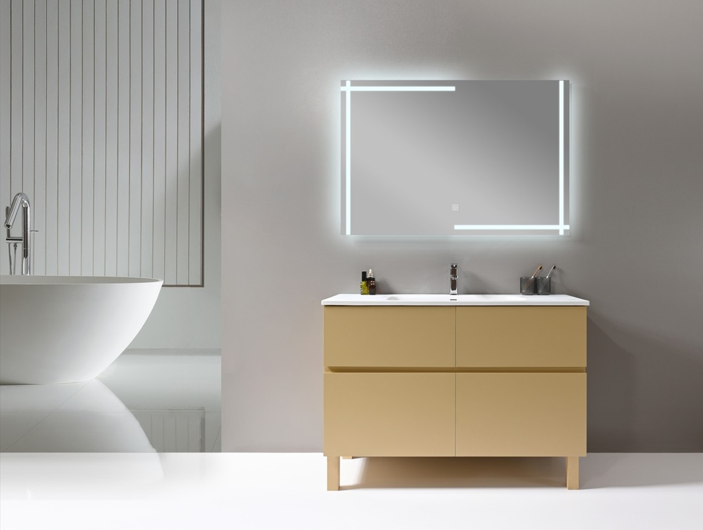 MEUBLE SALLE DE BAIN AVEC VASQUE ET MIROIR LED - KARENE