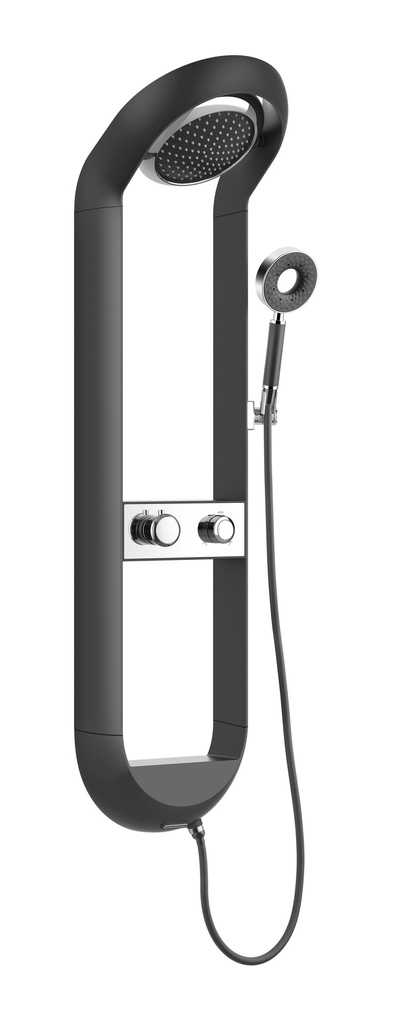 COLONNE DE DOUCHE THERMOSTATIQUE noir THURAM-BLACK