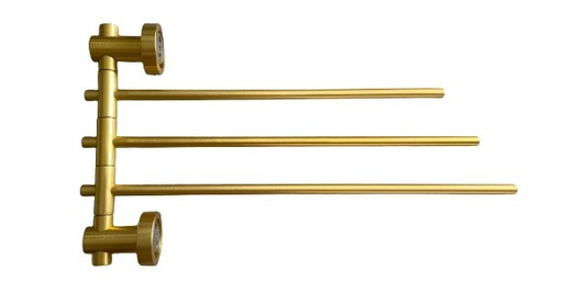 [TN-H23G] PORTE-SERVIETTES TRIPLE doré BOLE-D