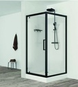 CABINE DE DOUCHE noir sérigraphié 90x90 ARUSI