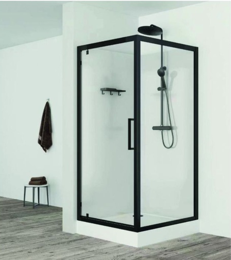 [FH-0239B 1000*1000*1950] CABINE DE DOUCHE noir sérigraphié 100x100 BIBI