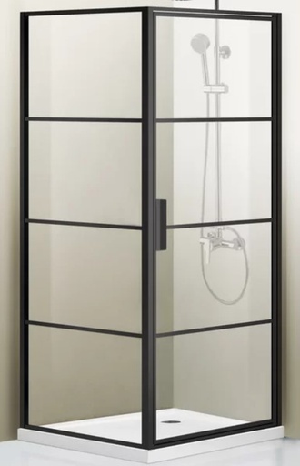 [FH-0239B 1000*1000*1950] CABINE DE DOUCHE noir sérigraphié 100x100 BIBI