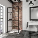 PAROI DE DOUCHE noir sérigraphié SHIVA-80