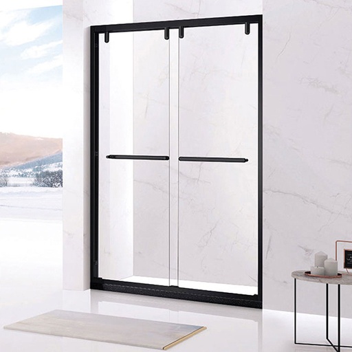 [FH-0208-1S NOIR 1500*2000mm] PORTE DE DOUCHE DAGONI