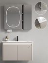 MEUBLE SALLE DE BAIN SIMPLE VASQUE AVEC MIROIR LED - GOYAVE80