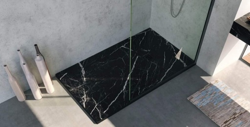 [01CLA120090STECHCLQ] RECEVEUR DE DOUCHE noir MAINTY-TEX-120